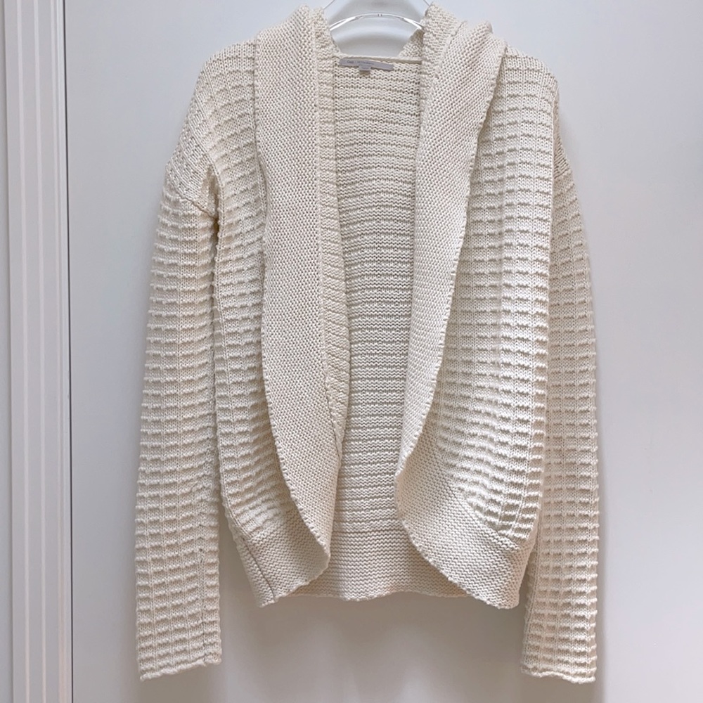 Gap textures shawl hooded sweater cardigan